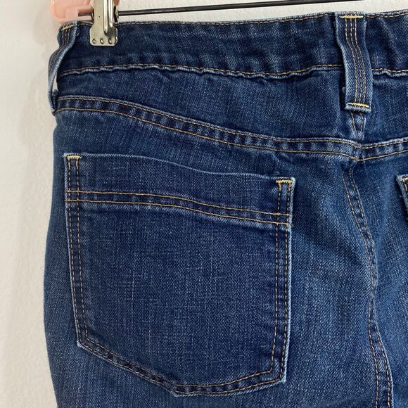 Woman's GAP Curvy Flare Blue Jeans Size 10 Mid Rise 34/31 Ankle 5 Pockets - Picture 10 of 16